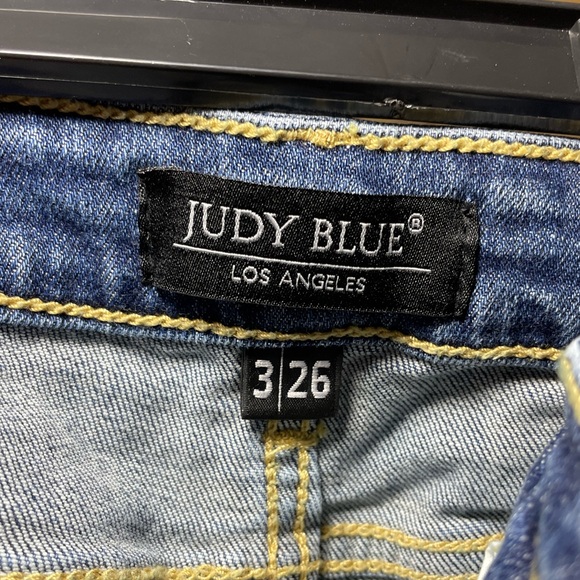 Judy Blue Los Angeles Boyfriend Fit Blue Jeans Distressed Women's Size 3 - Picture 4 of 6